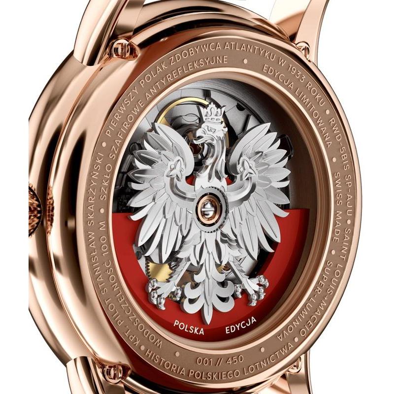 Aviator V34423955 Douglas Polish Edition Day-Date Stanisław Skarżyński 2026 Douglas klasyczny zegarek różowe złoto