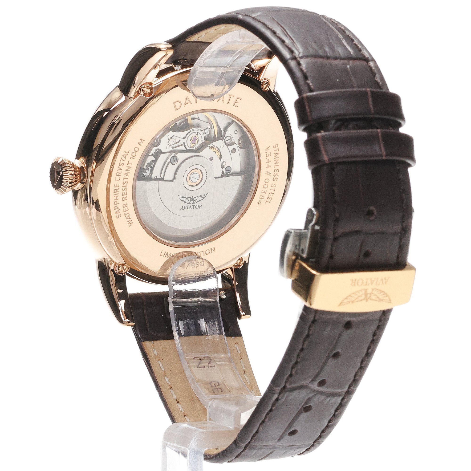 Aviator V34424044 Douglas DC-3 Day-Date 45 Pistachio zegarek klasyczny Douglas