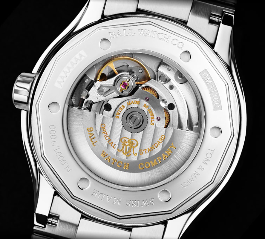 Ball DM3130B-S13J-BK Roadmaster Challenger Moonphase 40mm Roadmaster klasyczny zegarek srebrny