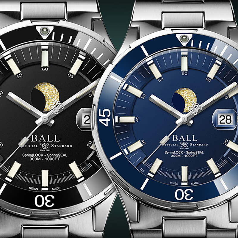 Ball DM3130B-S13J-BK zegarek męski Roadmaster srebrny