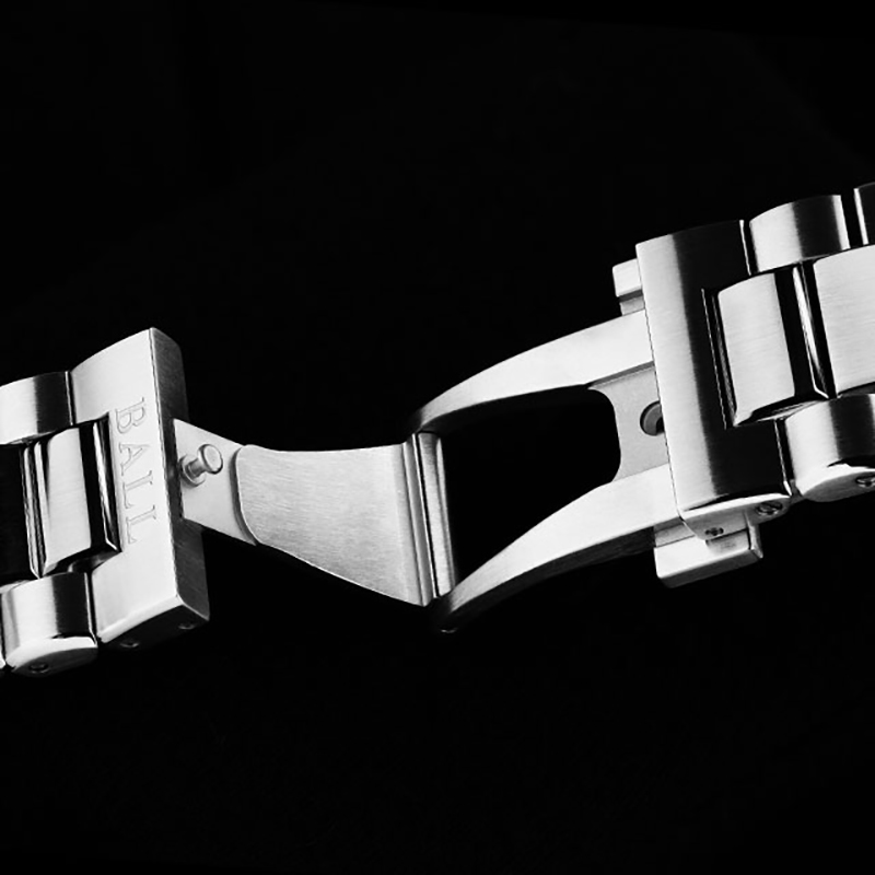 Ball DM3150B-S13J-BE Roadmaster Challenger Moonphase 43mm Roadmaster klasyczny zegarek srebrny - miniatura 5