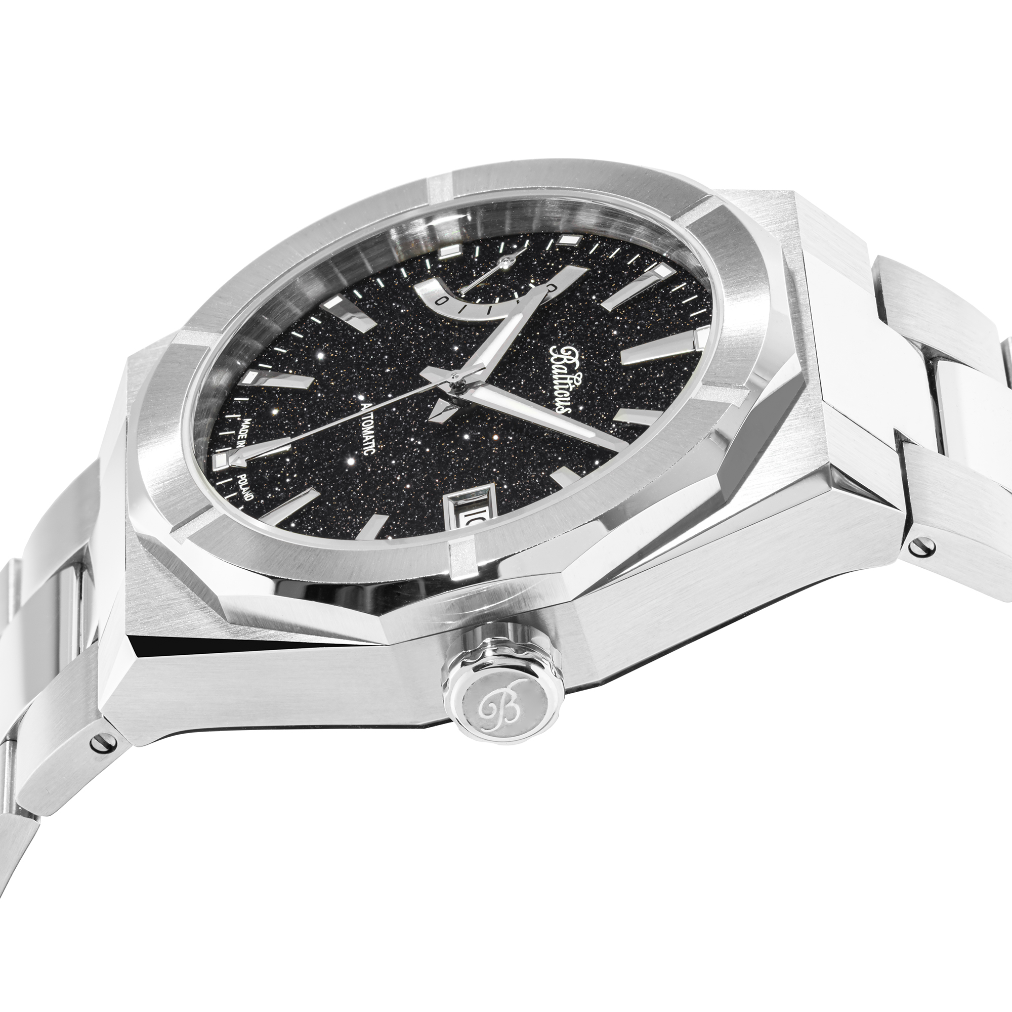Balticus BALSDSPRBA Gwiezdny Pył 40mm Czarny Power Reserve Automatic zegarek sportowy Gwiezdny Pył