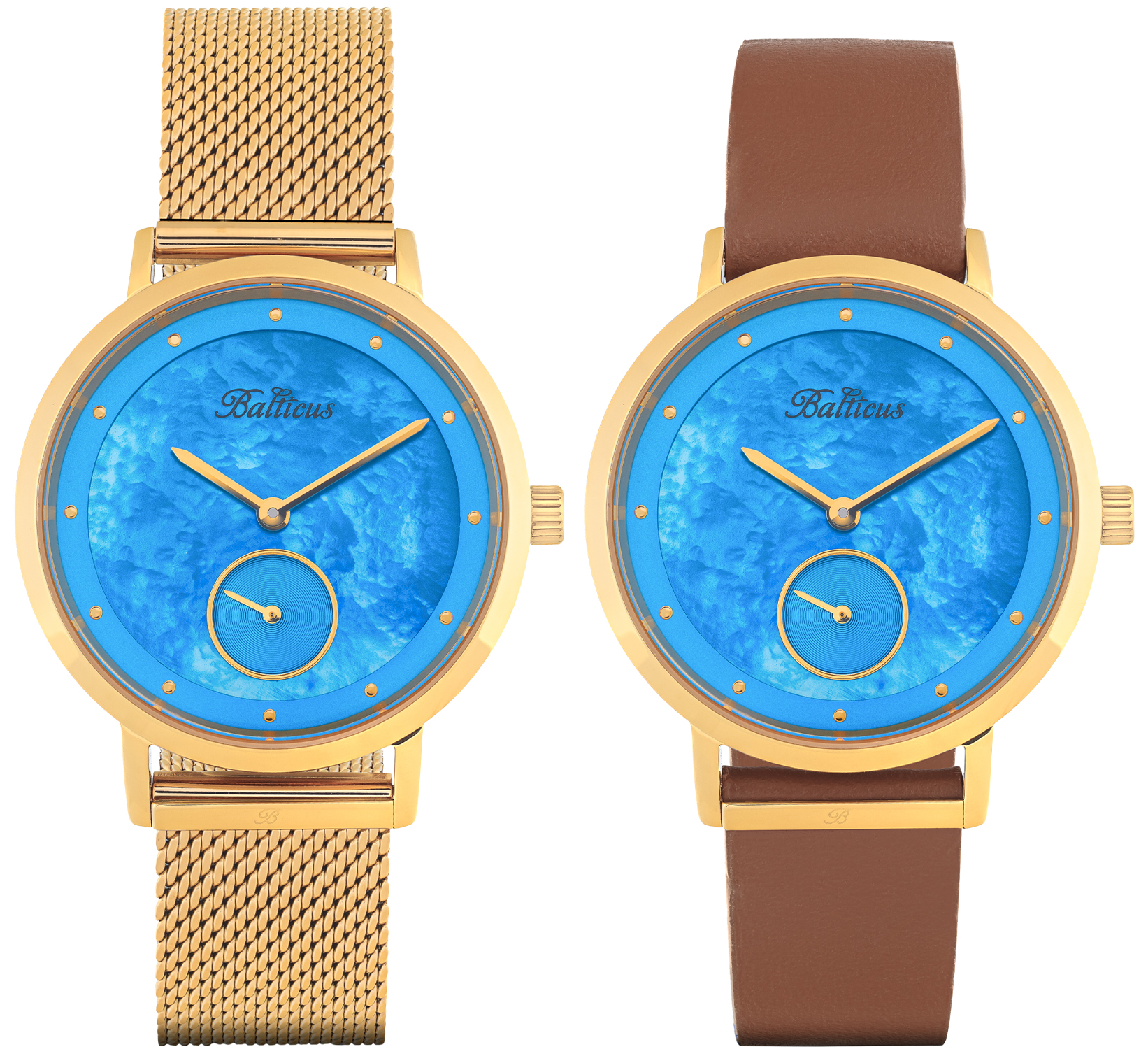 Balticus BLT-BALNSGBL Sky New Sky Gold Blue Pearl zegarek damski klasyczny szafirowe