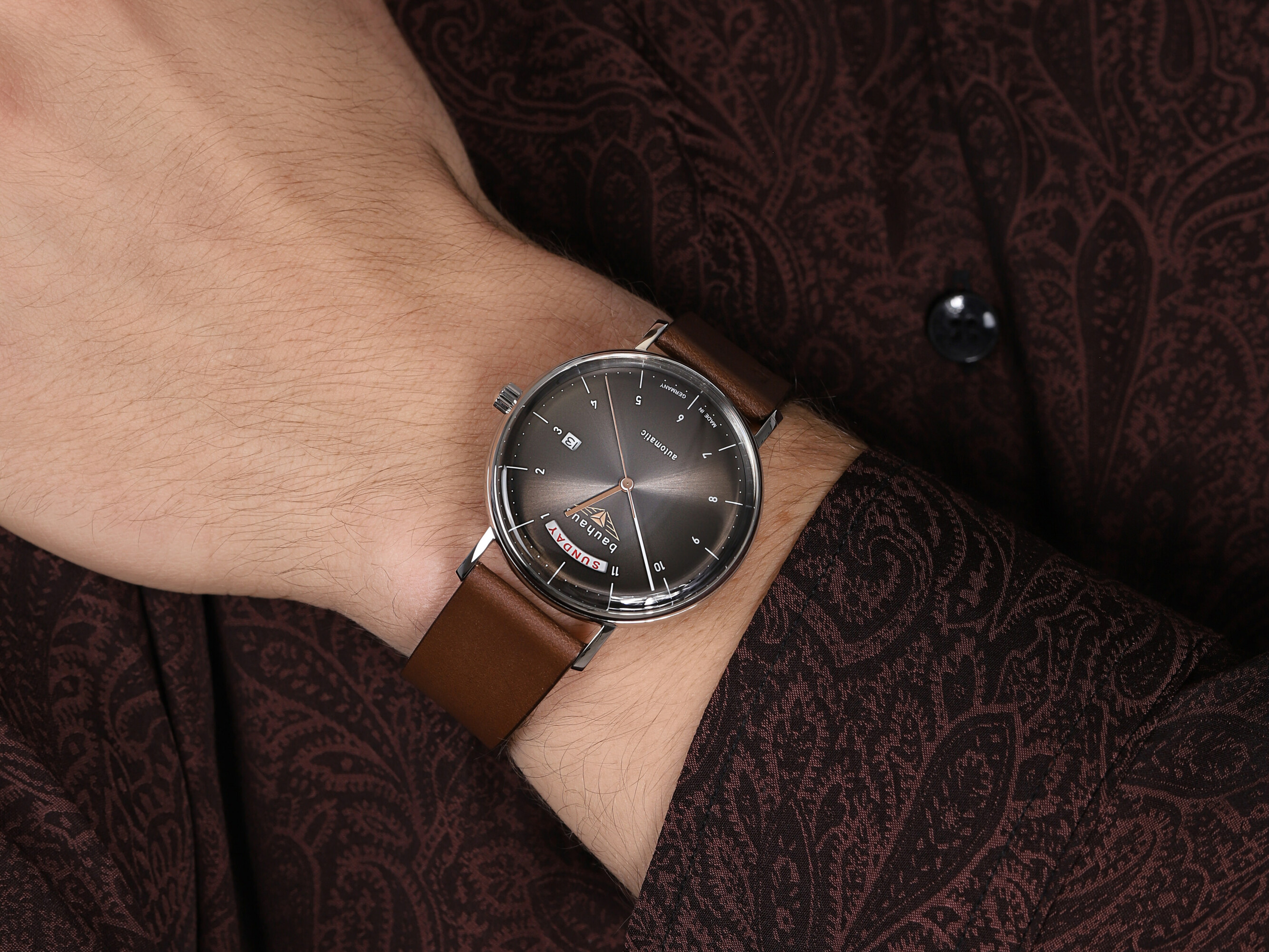 Bauhaus BA-2162-2 męski zegarek Automatic pasek