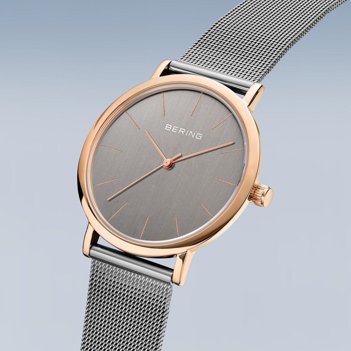 Bering 13436-369 zegarek różowe złoto fashion-modowy Classic bransoleta