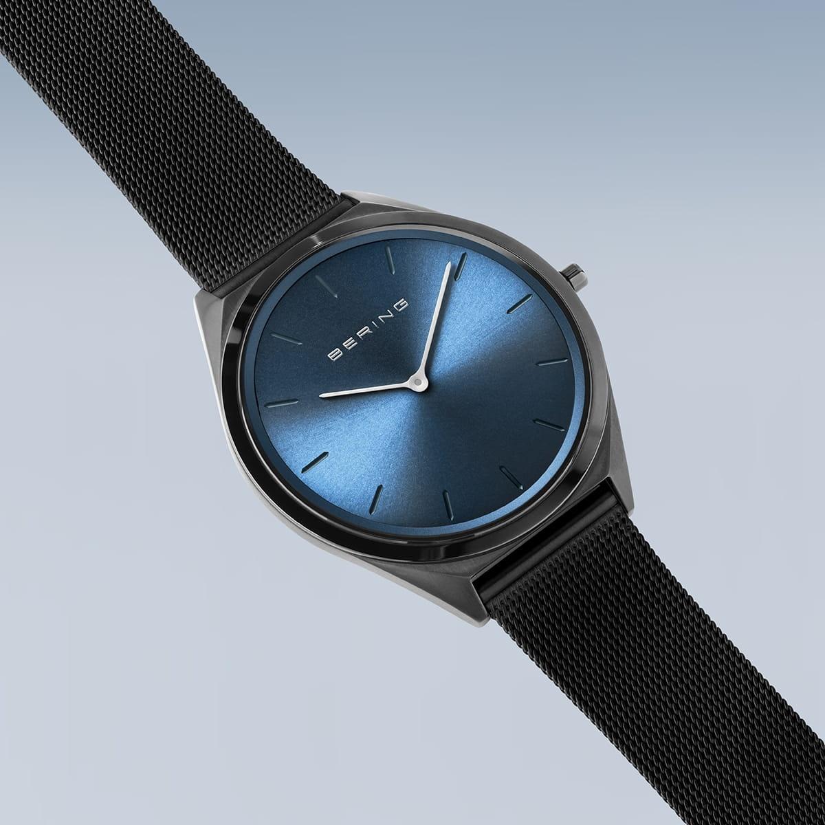 Bering 17039-227 zegarek czarny klasyczny Ultra Slim bransoleta