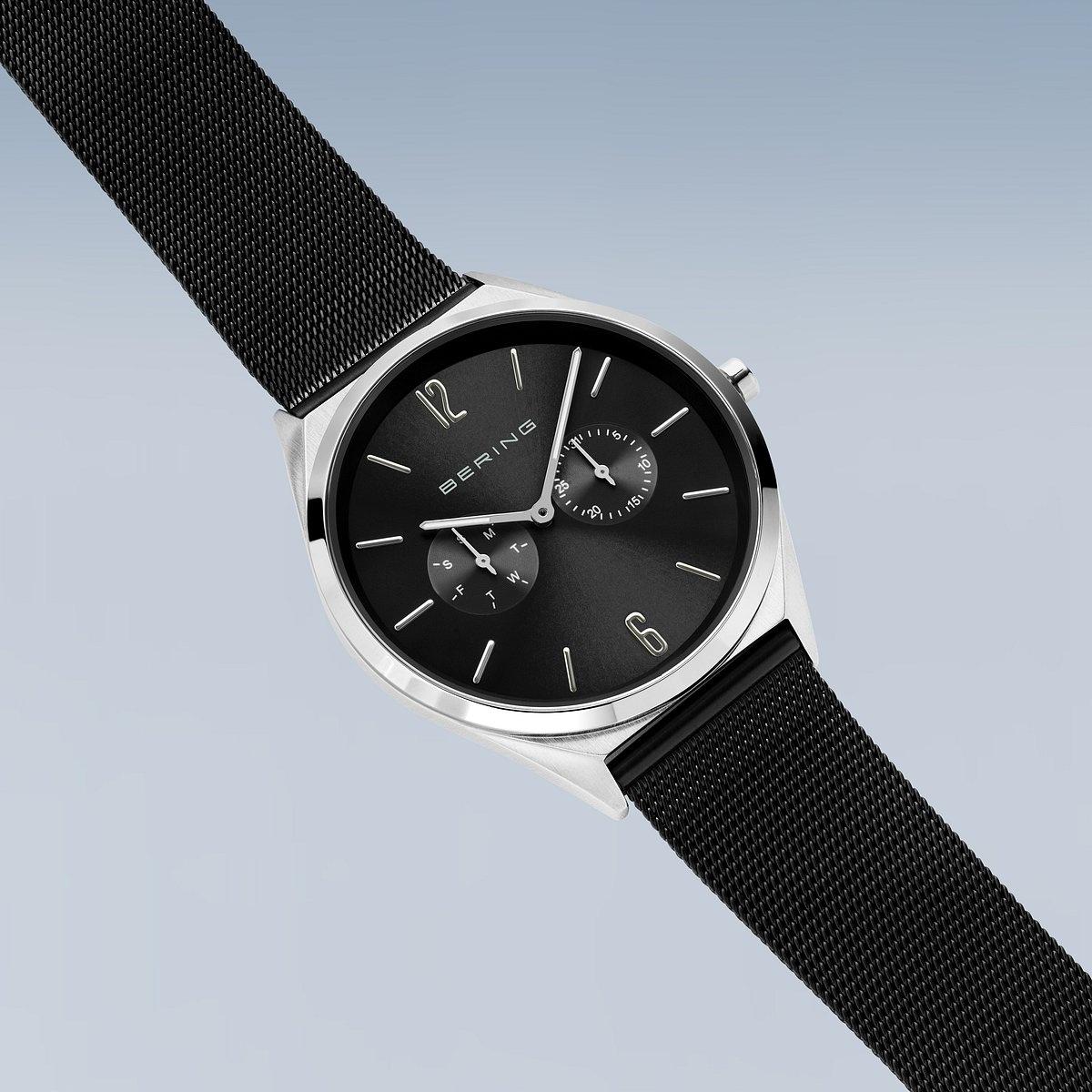 Bering 17140-102 zegarek srebrny klasyczny Ultra Slim bransoleta
