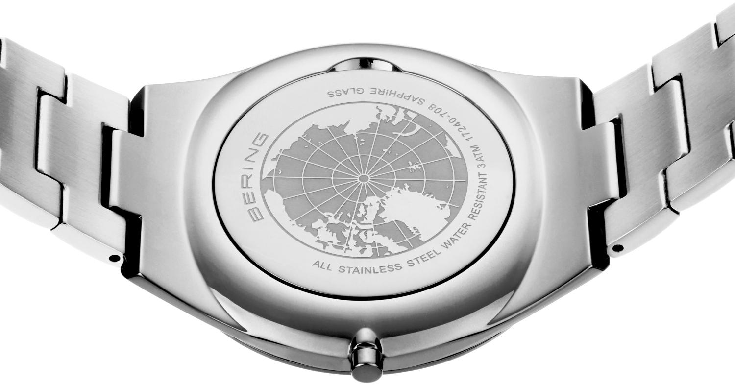 Bering 17240-708 zegarek srebrny klasyczny Ultra Slim bransoleta - miniatura 5
