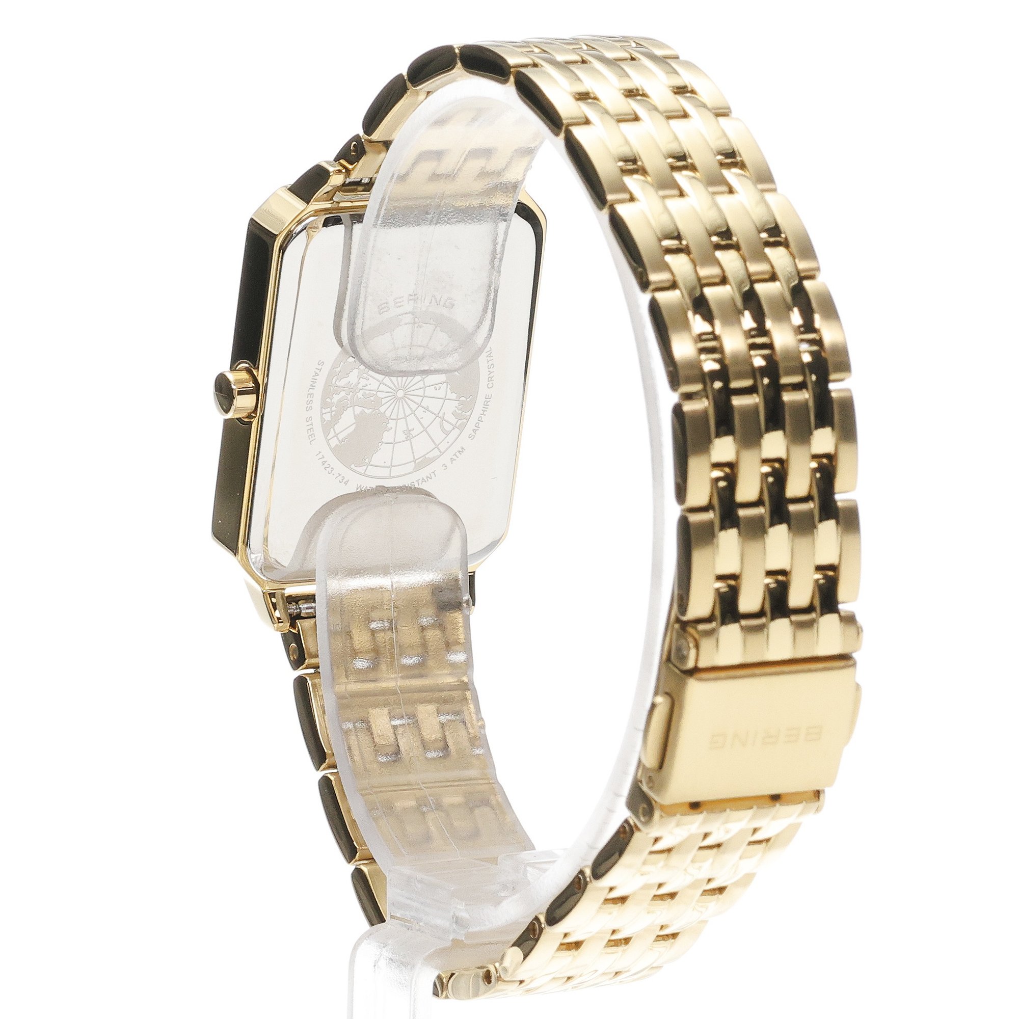 Bering 17423-734 Square Lady Classic elegancki zegarek złoty