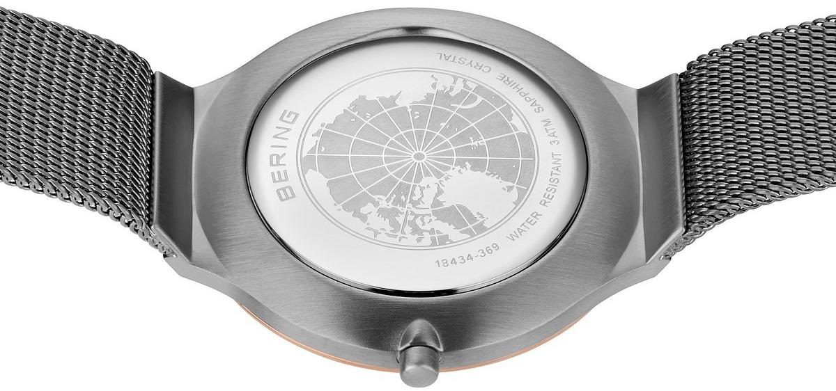 Bering 18434-369 zegarek szary klasyczny Ultra Slim bransoleta - miniatura 5