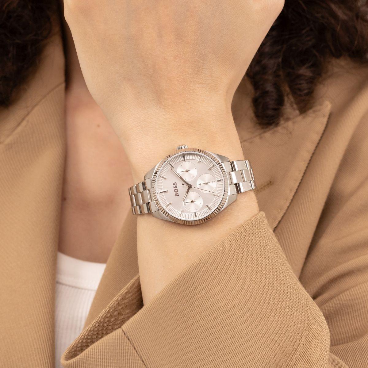 Boss 1502800 zegarek srebrny klasyczny Męskie bransoleta - miniatura 5