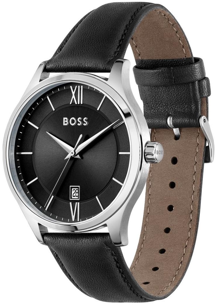 Boss 1513954 zegarek srebrny klasyczny Męskie pasek - miniatura 2
