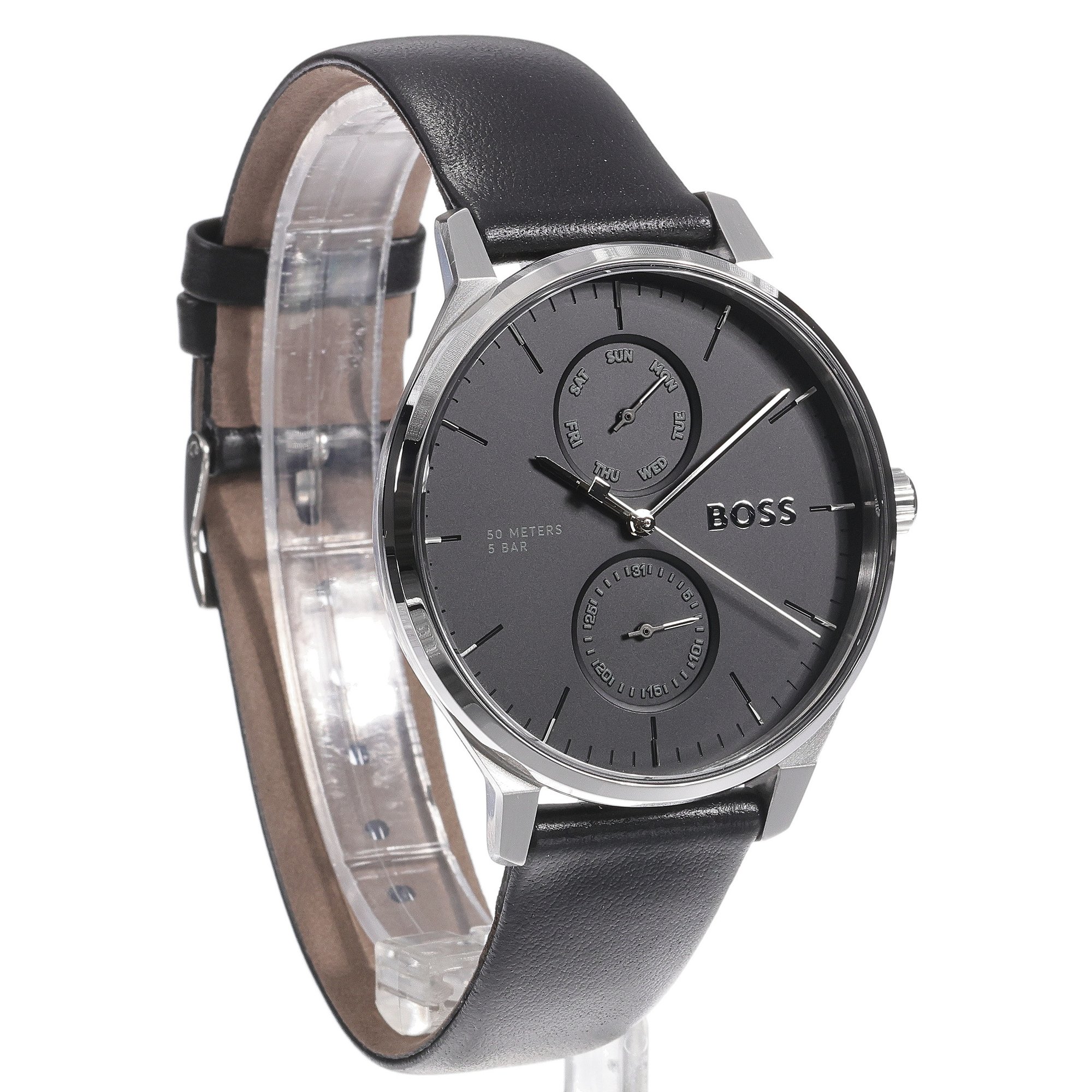 Boss 1514102 zegarek srebrny klasyczny Męskie pasek