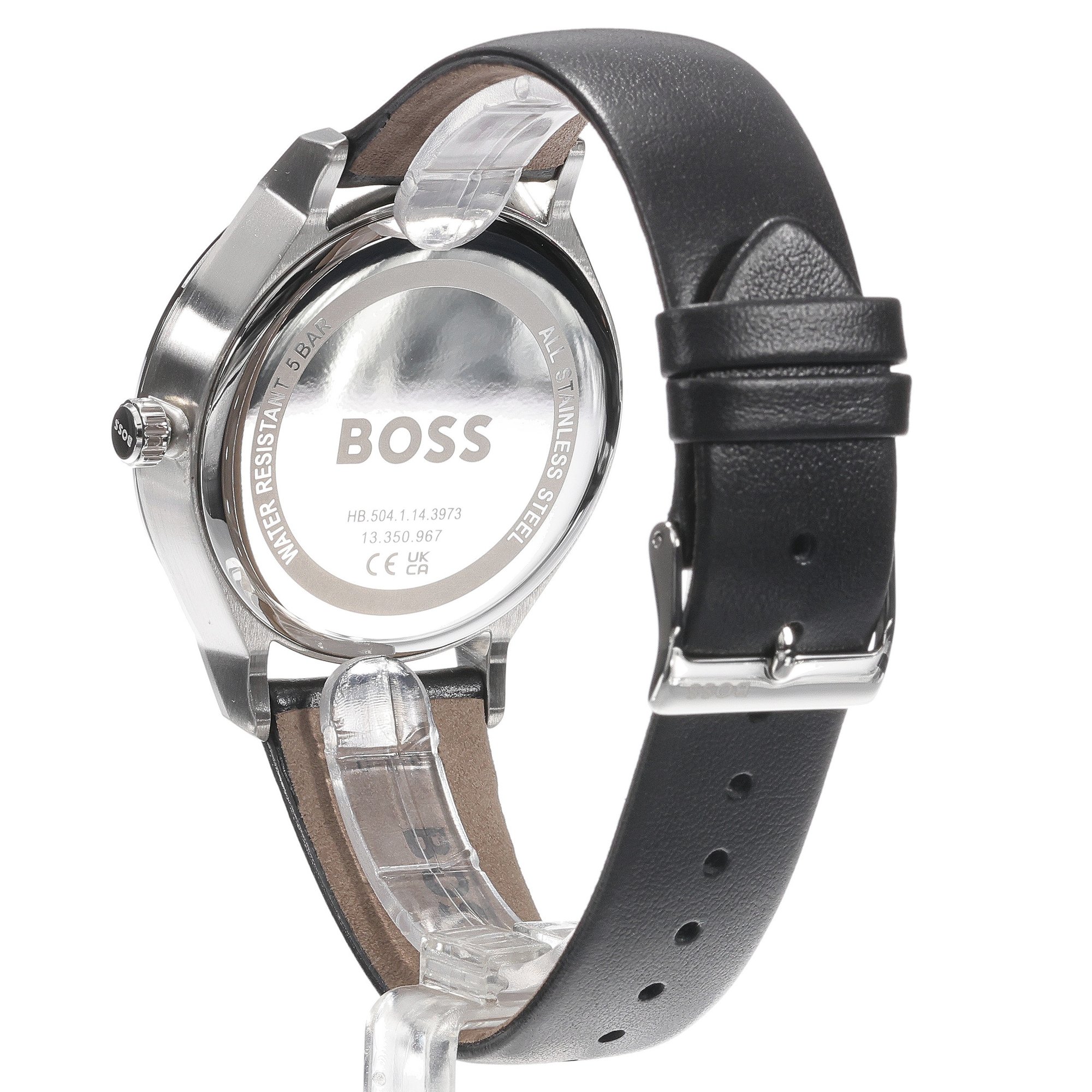 Boss 1514102 zegarek srebrny klasyczny Męskie pasek