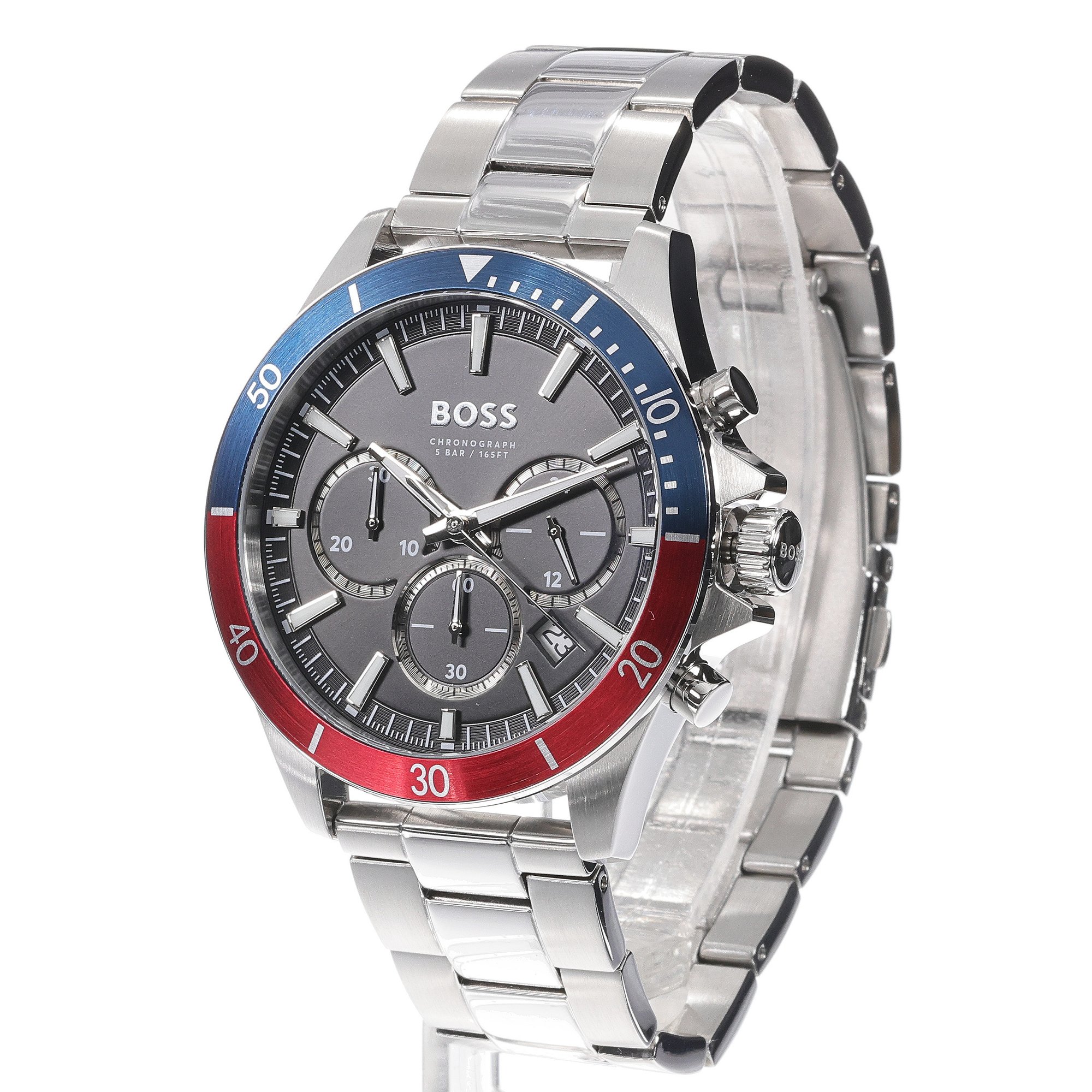 Boss 1514108 zegarek srebrny sportowy Męskie bransoleta