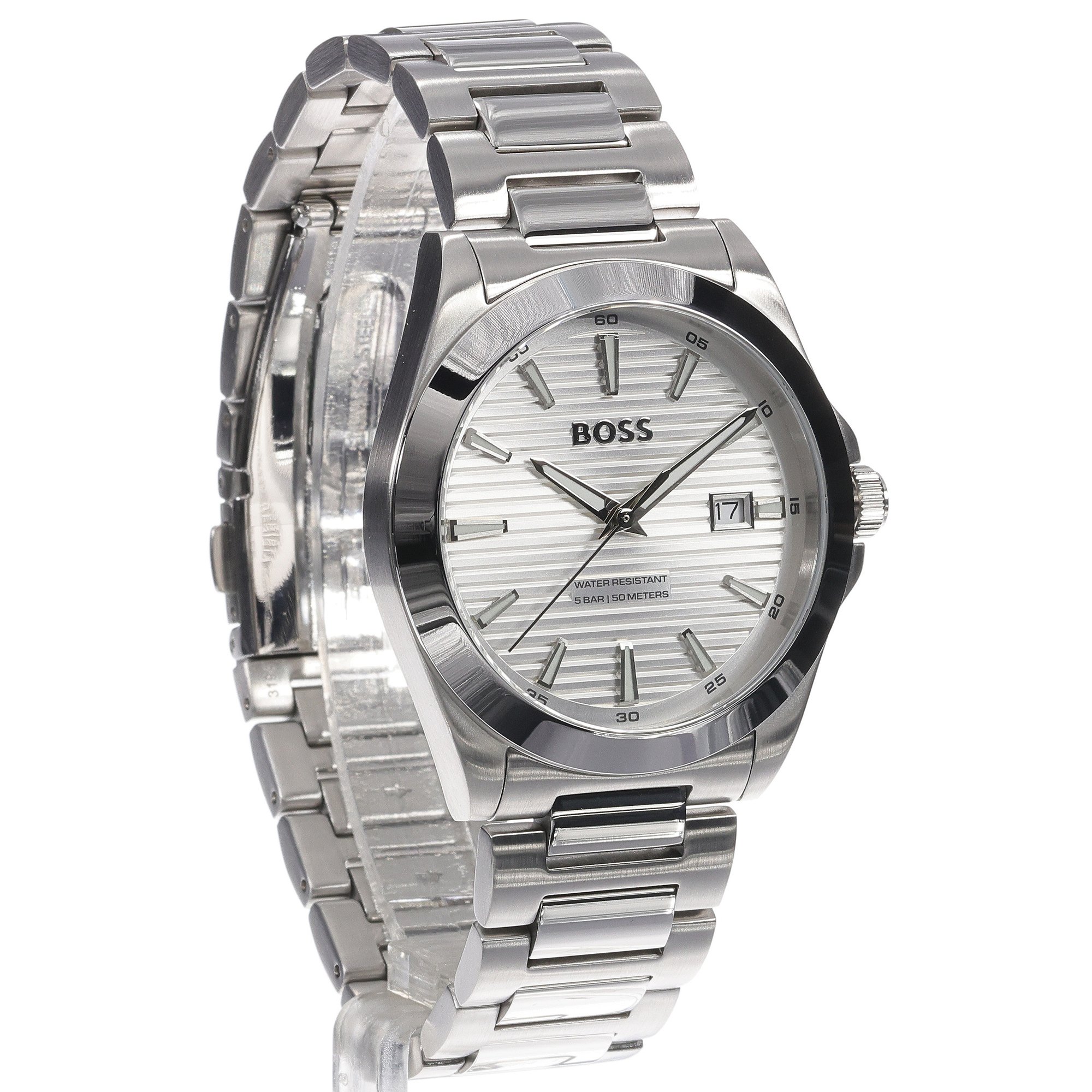 Boss 1514176 zegarek srebrny fashion-modowy Męskie bransoleta - miniatura 5