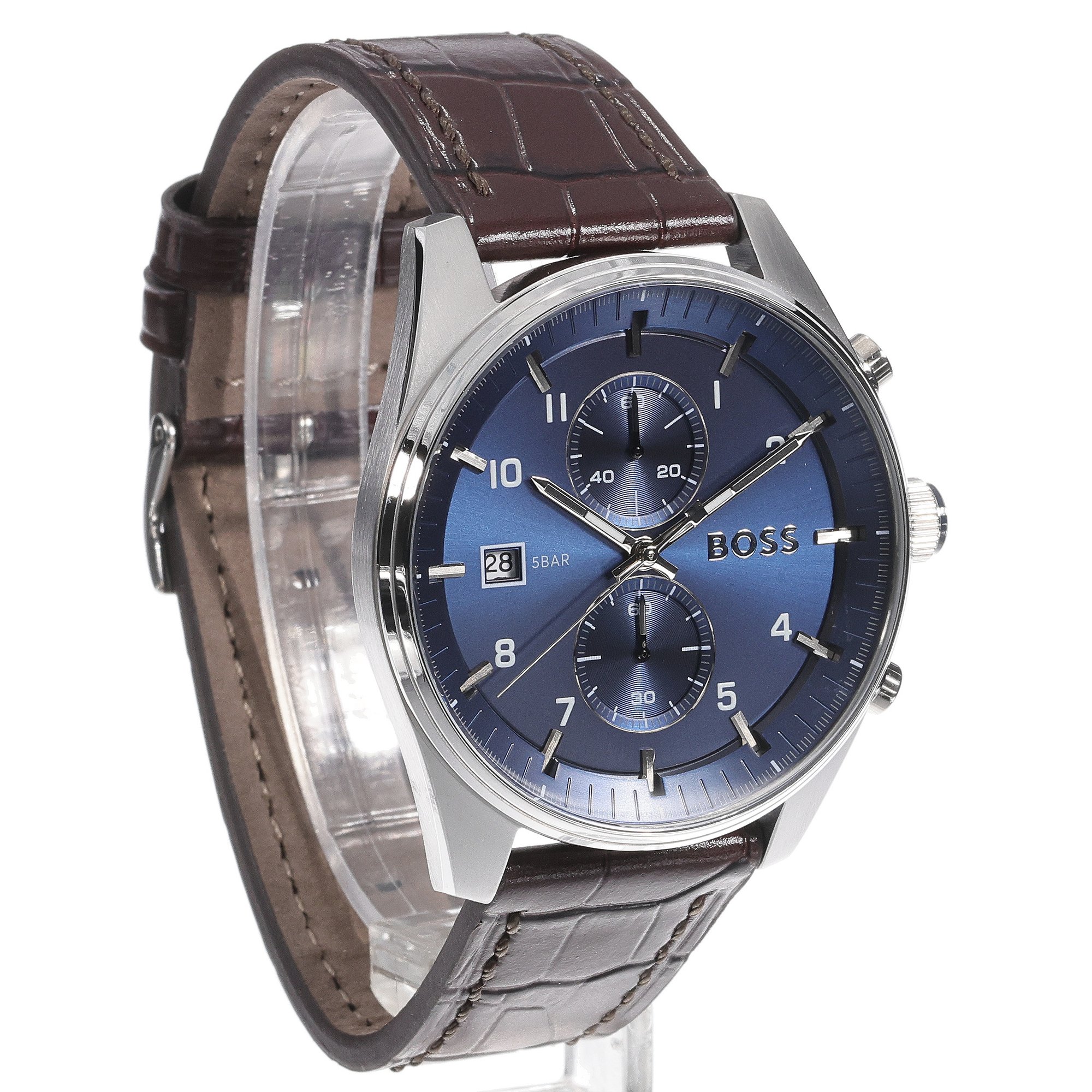 Boss 1514194 zegarek srebrny fashion-modowy Męskie pasek - miniatura 5