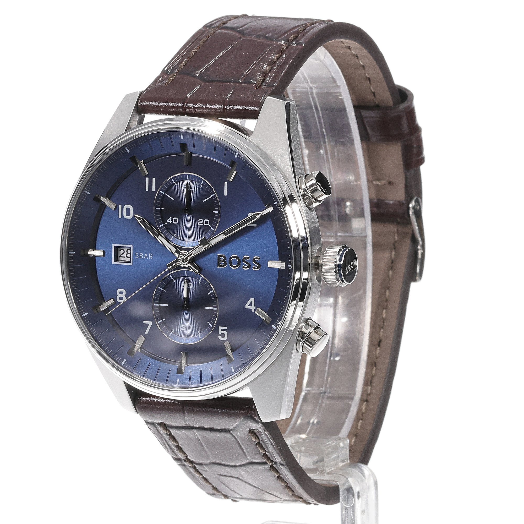 Boss 1514194 zegarek srebrny fashion-modowy Męskie pasek - miniatura 7