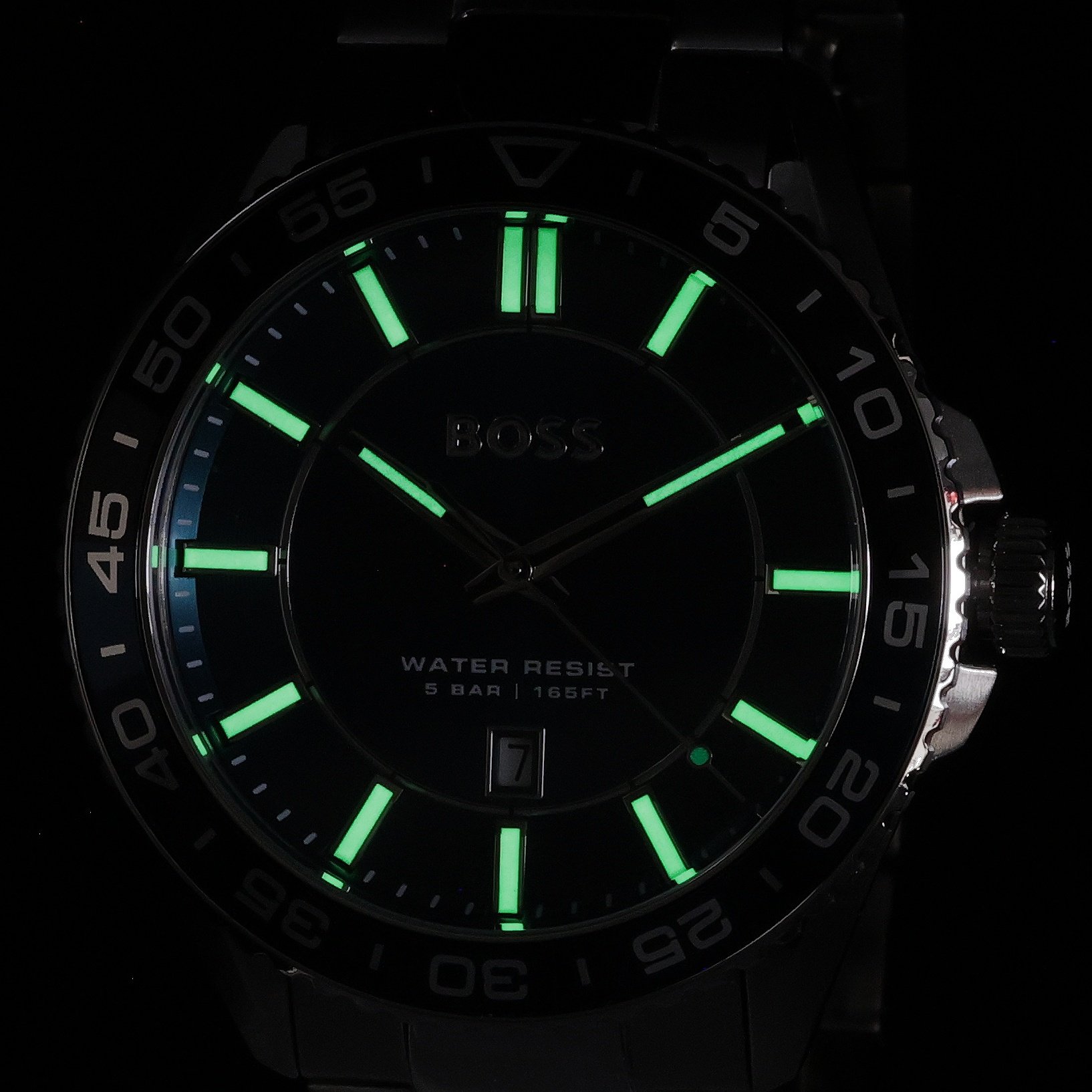 Boss 1514208 zegarek srebrny sportowy Męskie bransoleta - miniatura 8