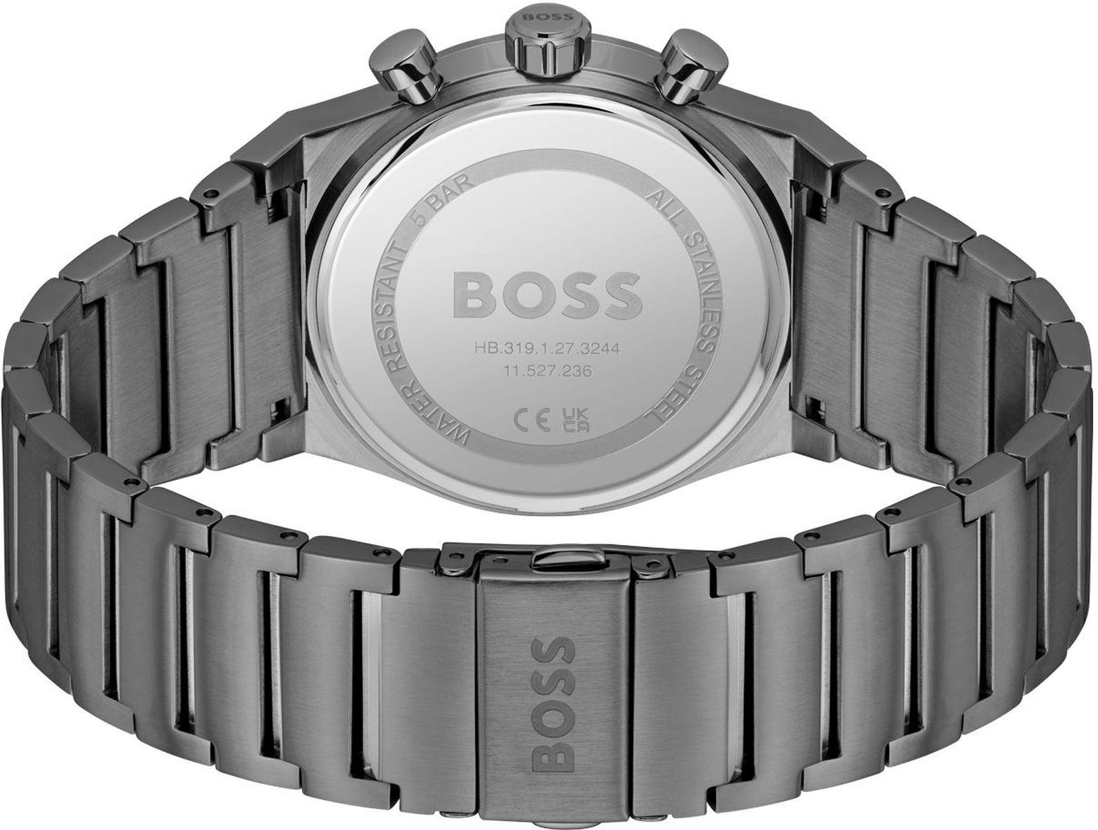 Boss 1514223 zegarek szary klasyczny Męskie bransoleta