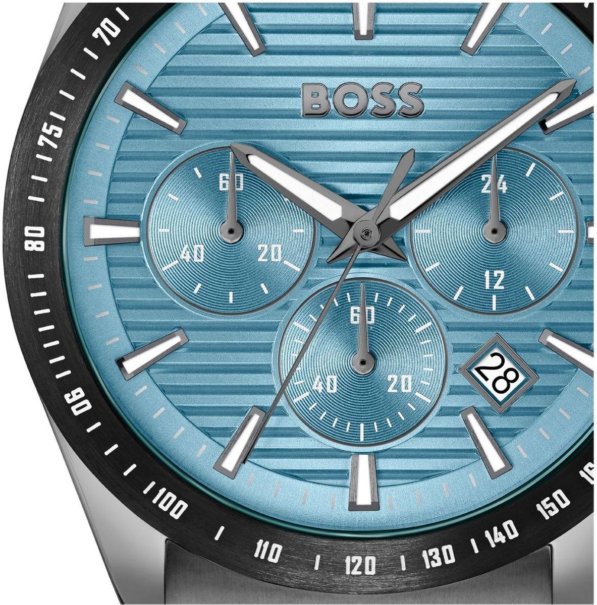 Boss 1514242 zegarek szary klasyczny Męskie bransoleta