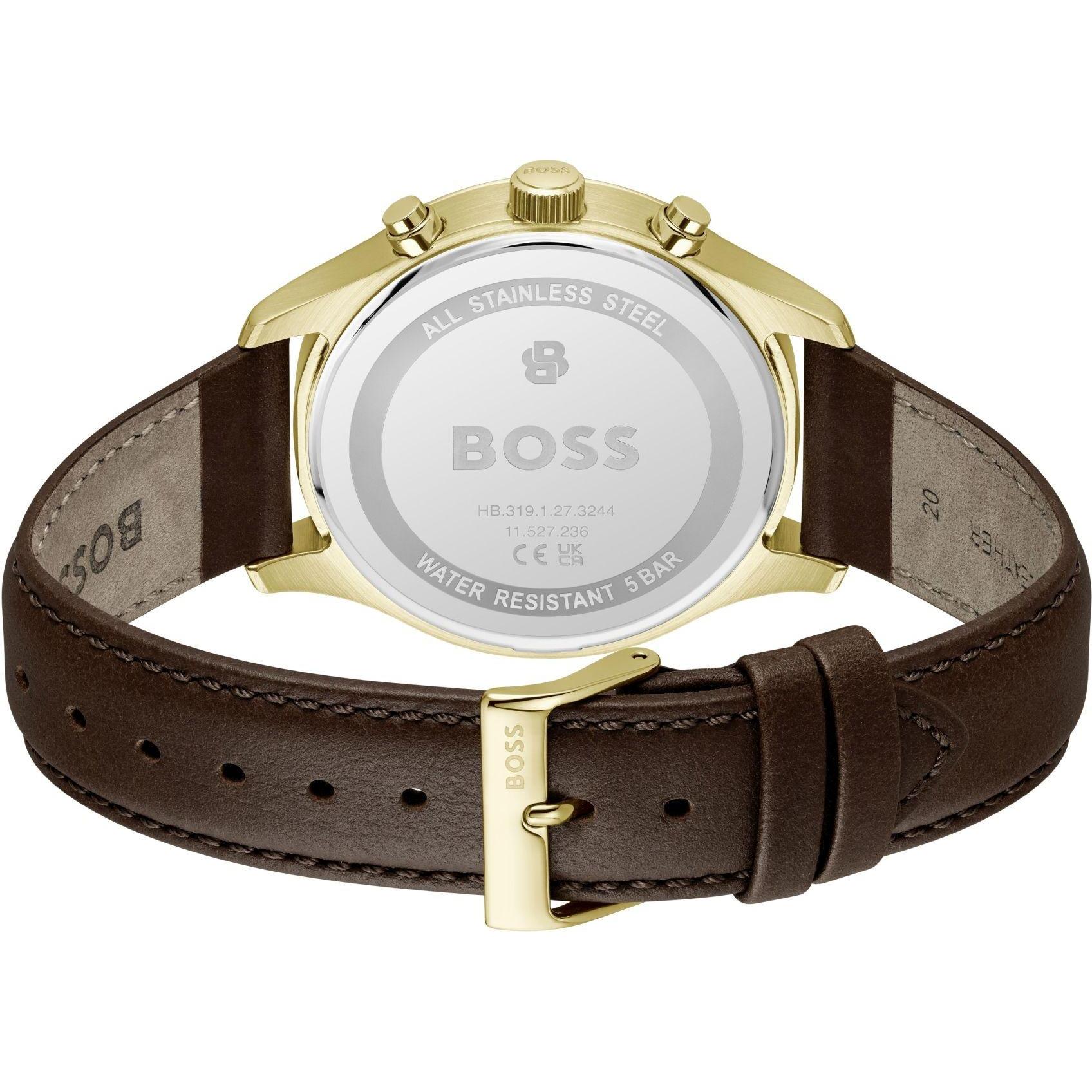 Boss 1514327 zegarek złoty klasyczny Męskie pasek - miniatura 4