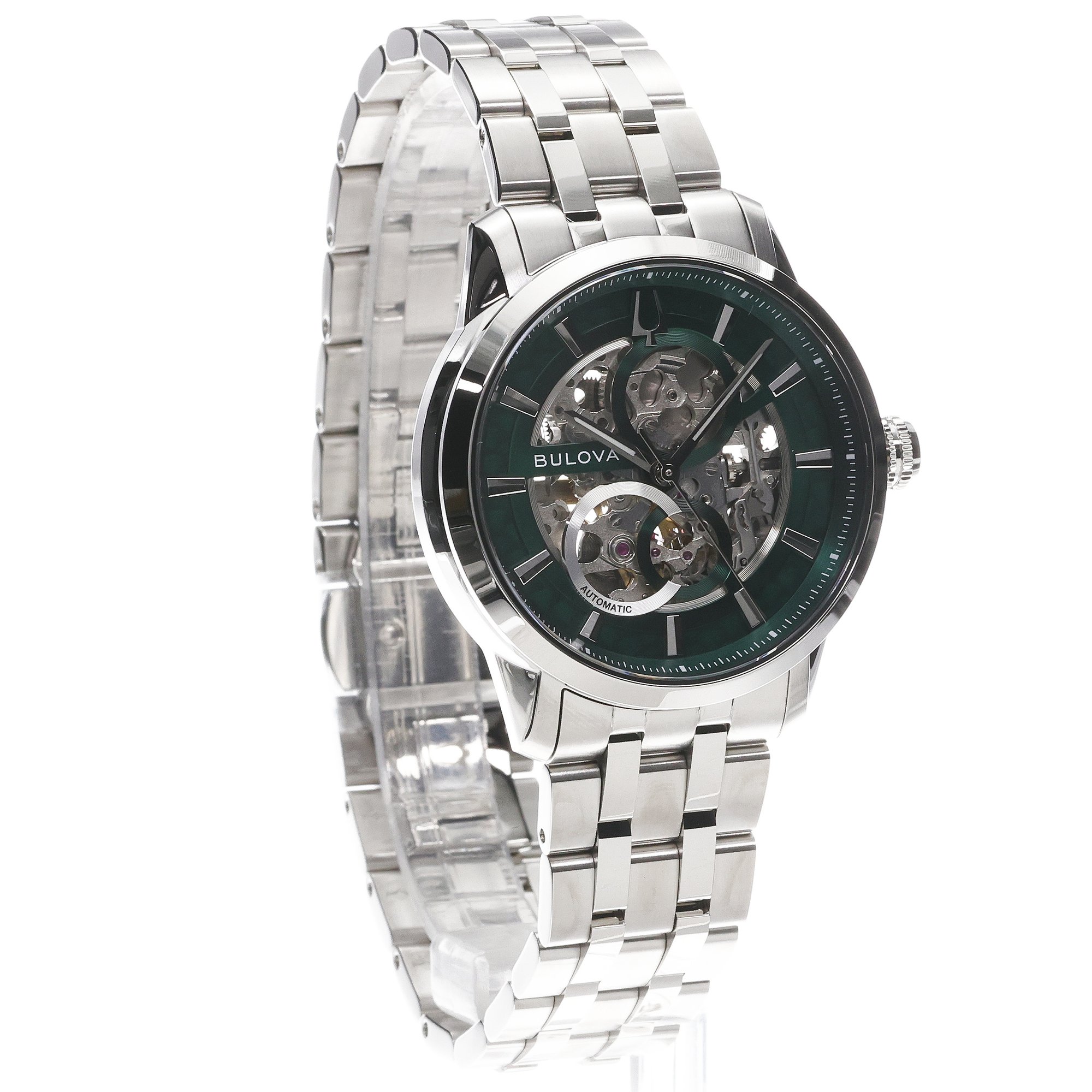 Bulova 96A329 zegarek srebrny luksusowy Sutton bransoleta