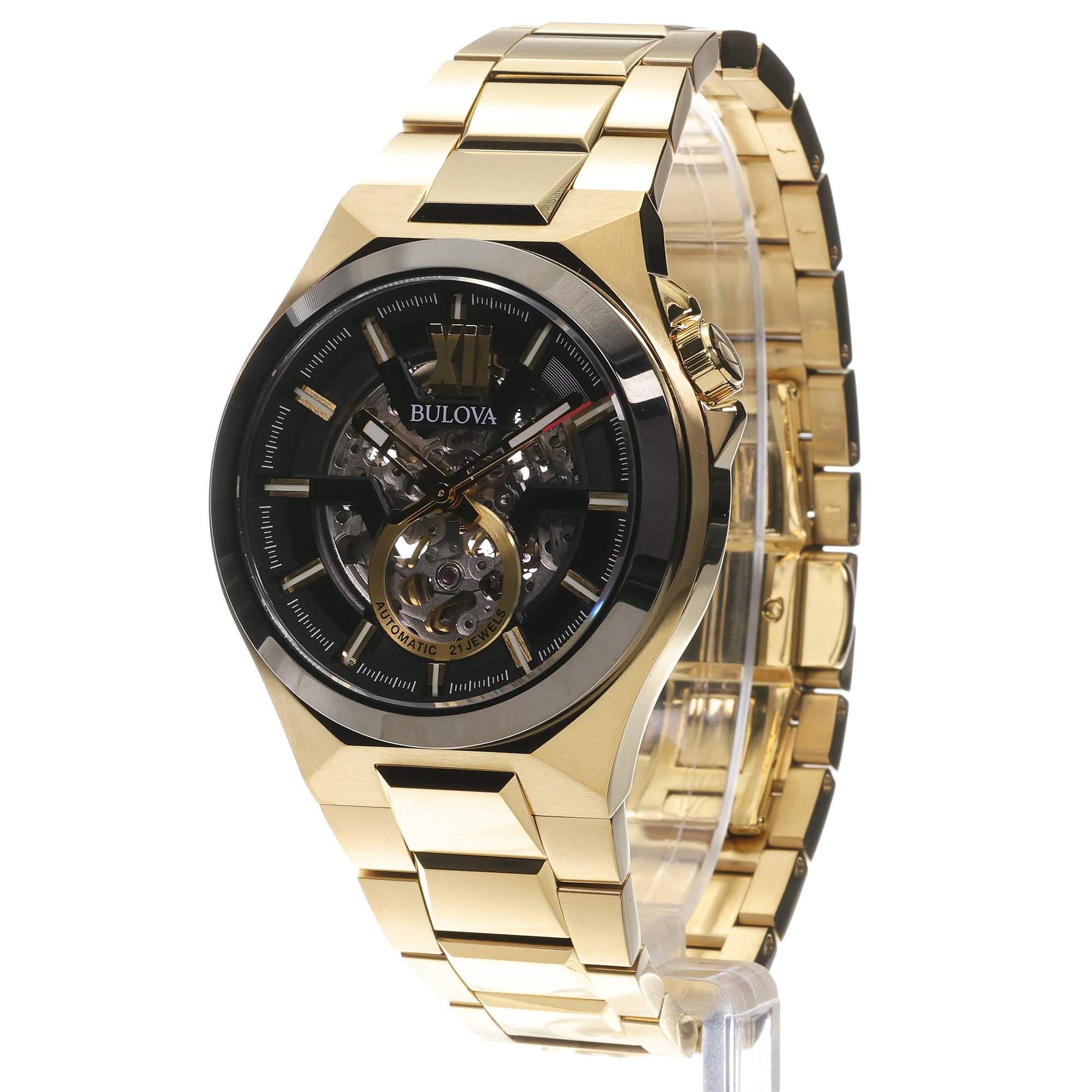 Bulova 98A178 zegarek złoty klasyczny Automatic bransoleta