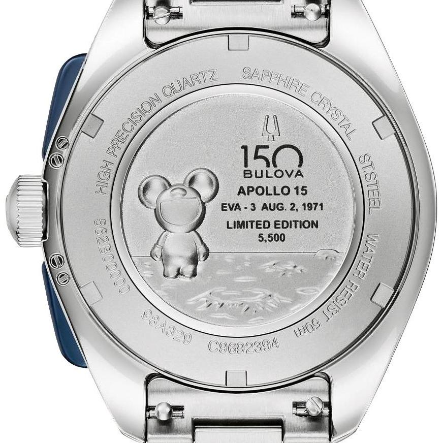 Bulova 98A329 Lunar Pilot Timascus Limited Edition Archive Series luksusowy zegarek srebrny - miniatura 10