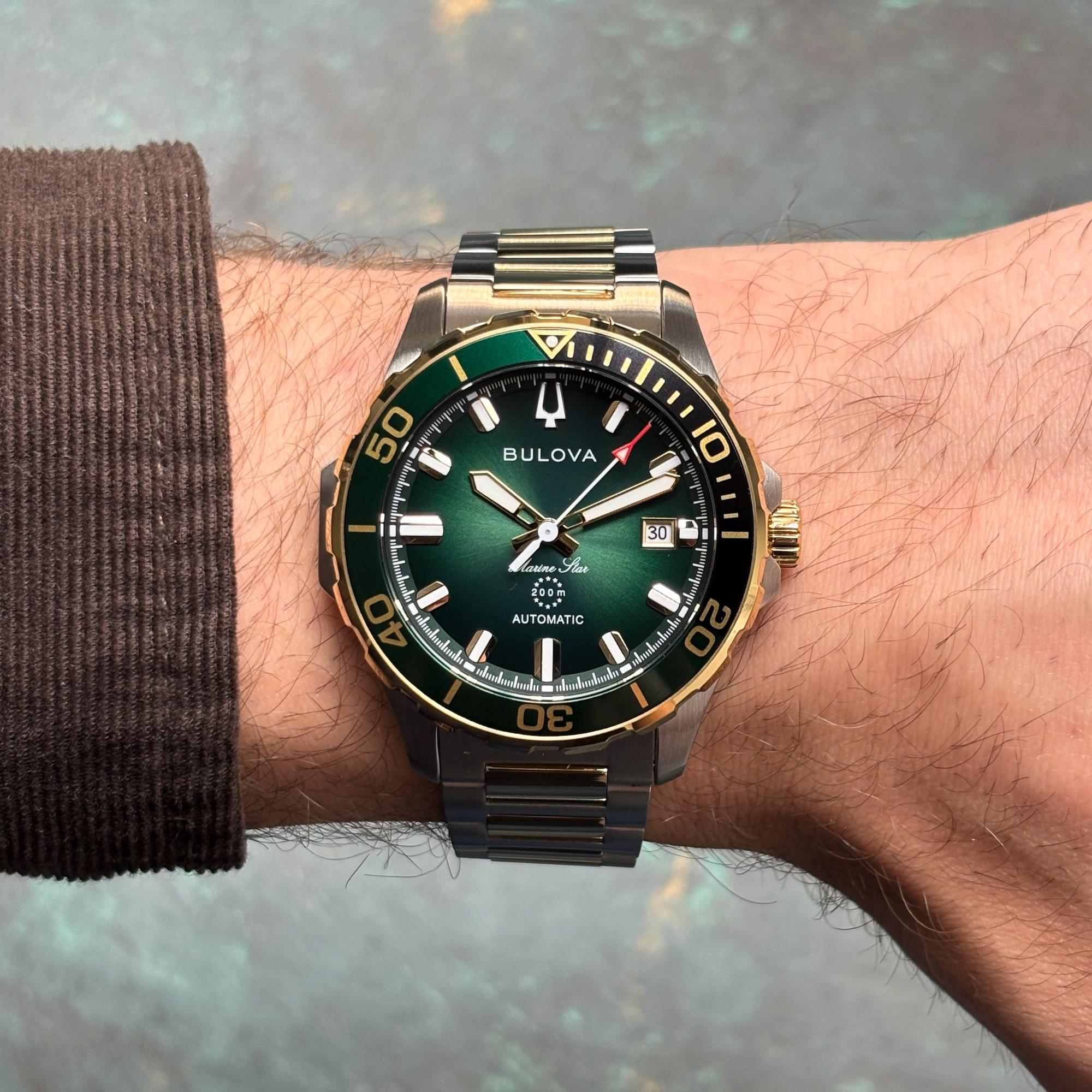 Bulova 98B467 Marine Star Marine Star sportowy zegarek srebrny