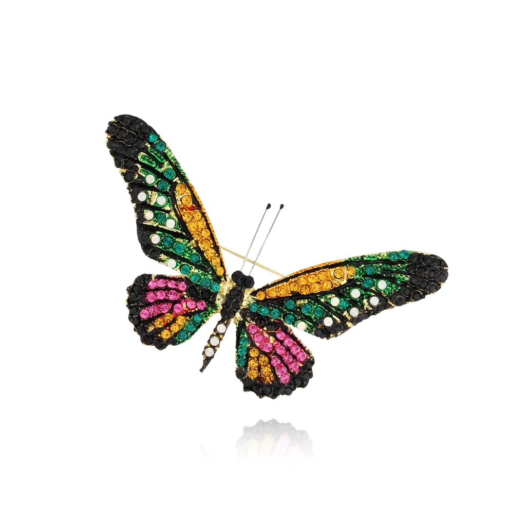 Broszka z kolorowym motylem Papillon II By Dziubeka BRPI0016 