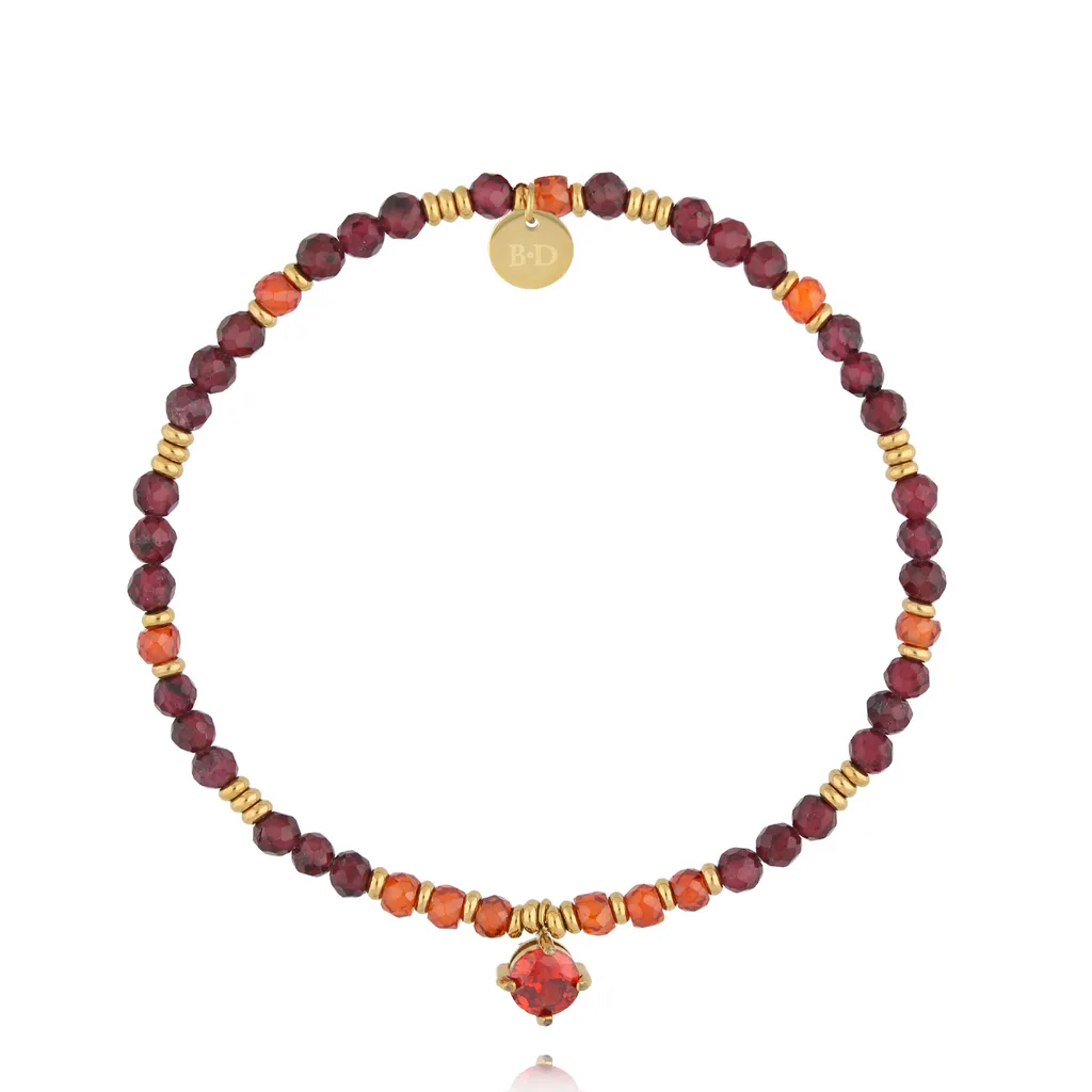 Bransoletka z granatami By Dziubeka BSC2219 