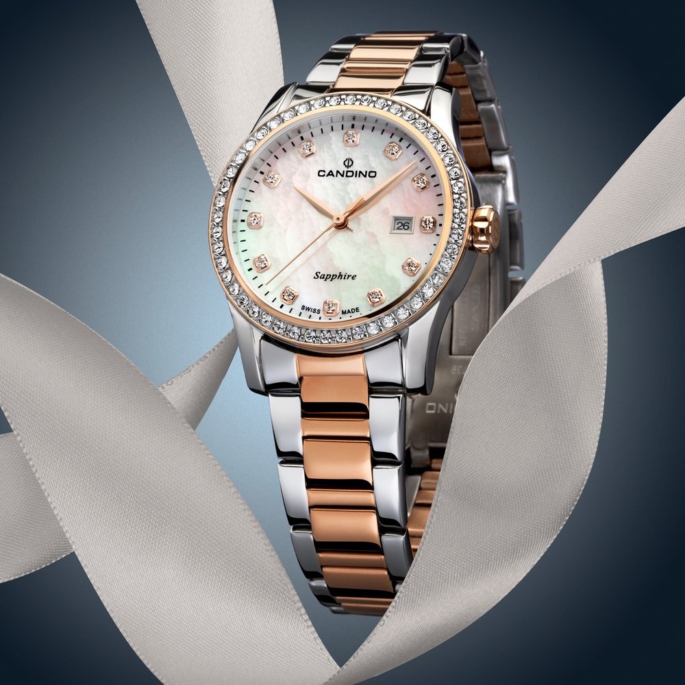 Candino C4741-1 zegarek srebrny elegancki LADY ELEGANCE bransoleta
