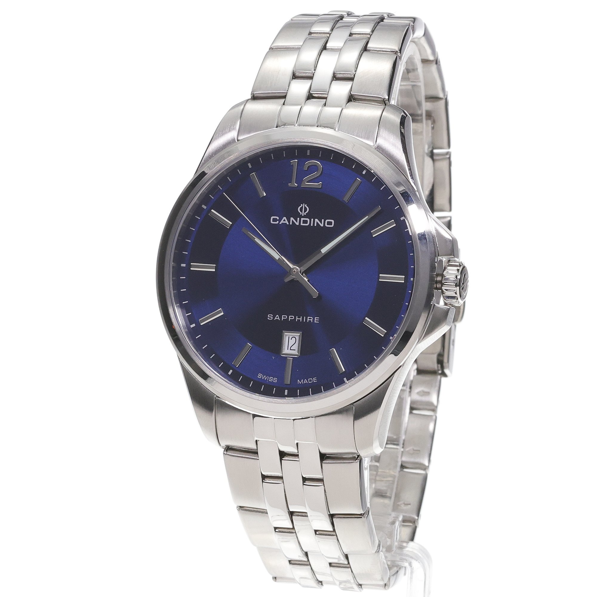 Candino C4762-2 zegarek srebrny klasyczny GENTS CLASSIC TIMELESS bransoleta