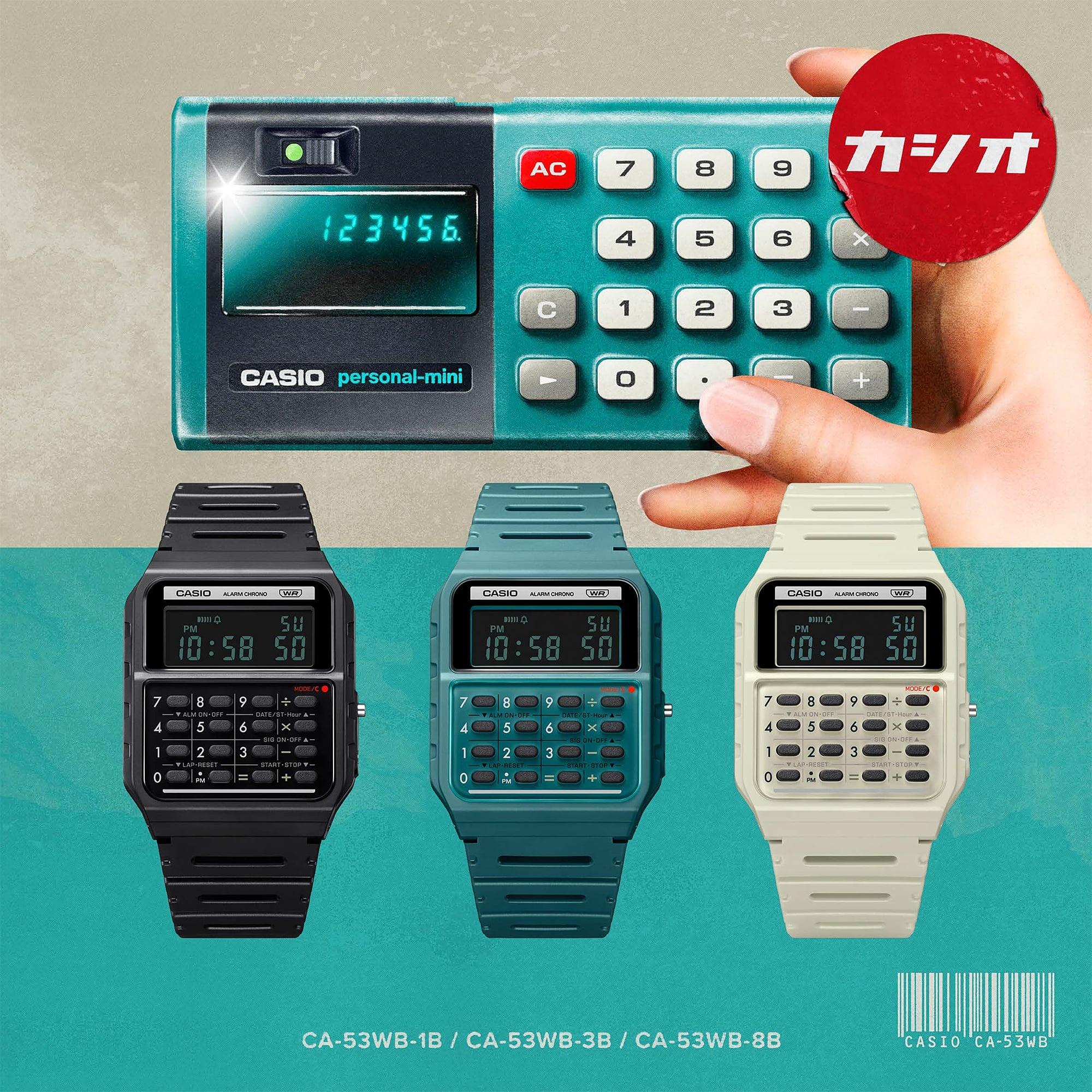 Casio CA-53WB-3BEF Retro retro zegarek niebieski
