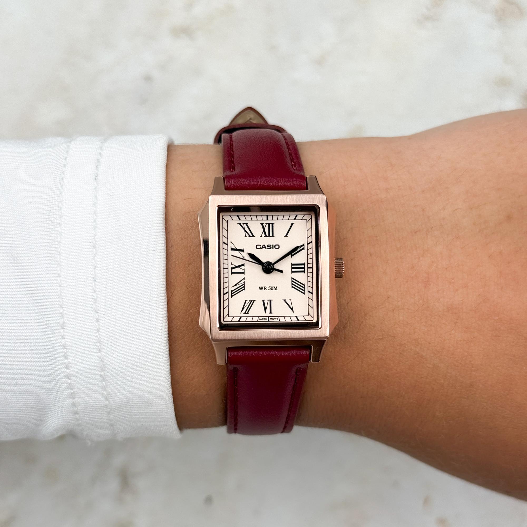 Casio LTP-B190RGL-4BVER zegarek różowe złoto klasyczny Klasyczne pasek