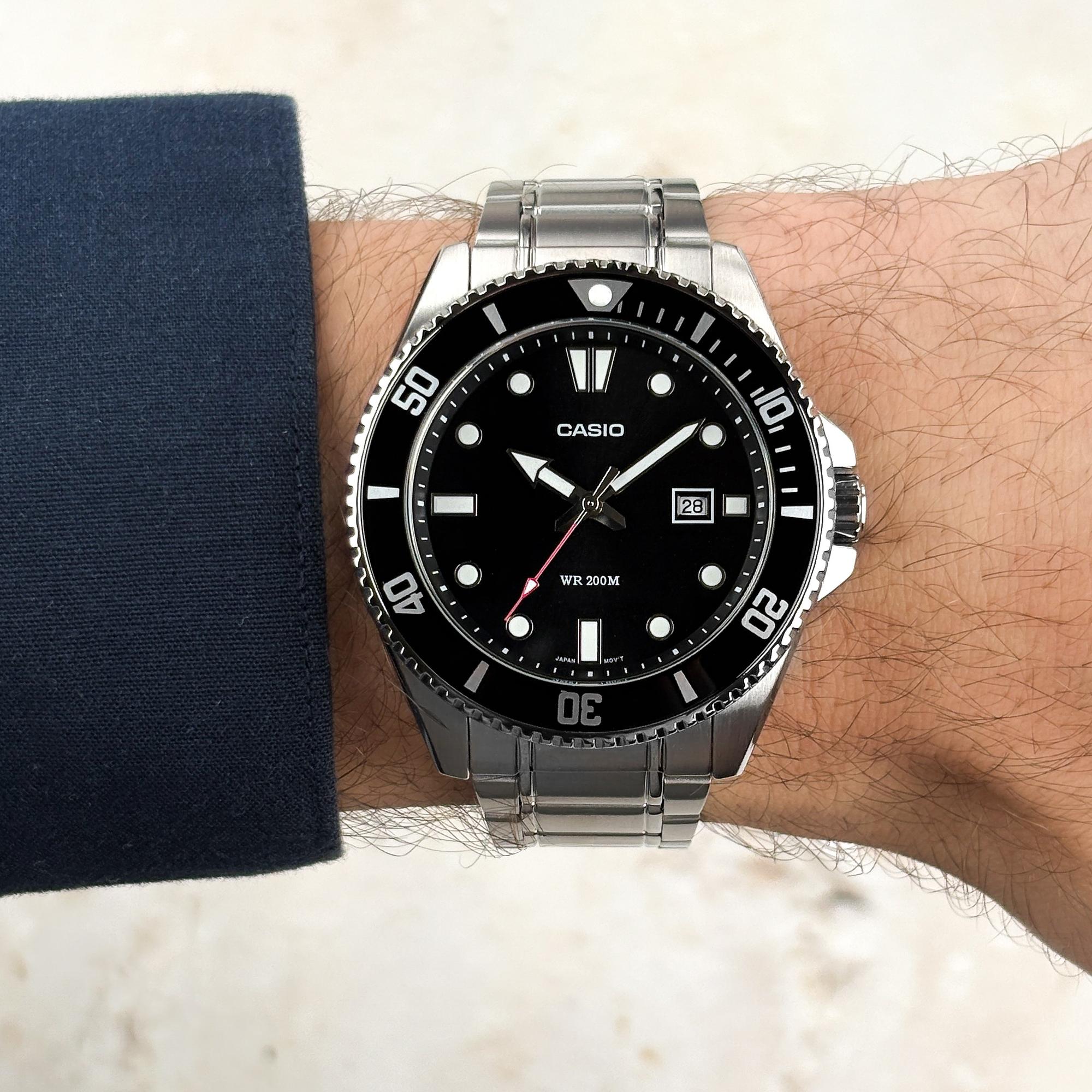 Casio MDV-107D-1A1VEF Klasyczne Duro Diver zegarek męski klasyczny mineralne - miniatura 5