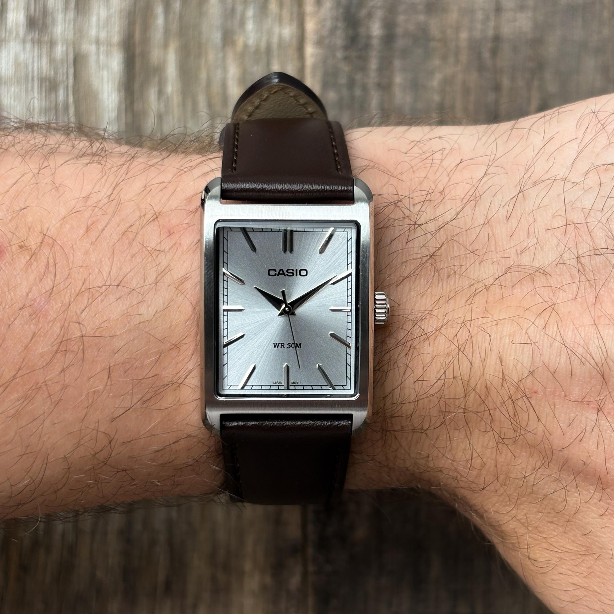 Casio MTP-B215L-7AVER zegarek srebrny klasyczny Klasyczne pasek - miniatura 5