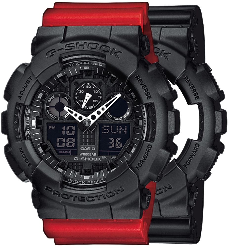  Casio G-SHOCK SET GA-100-1A1ER + BEZEL 10358741 + PASEK 10395226 