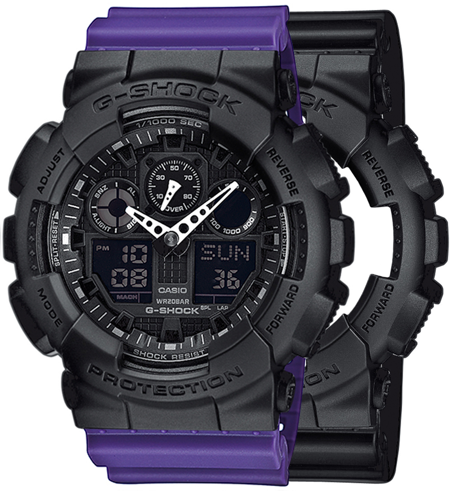  Casio G-SHOCK SET GA-100-1A1ER + BEZEL 10358741 + PASEK 10498156 
