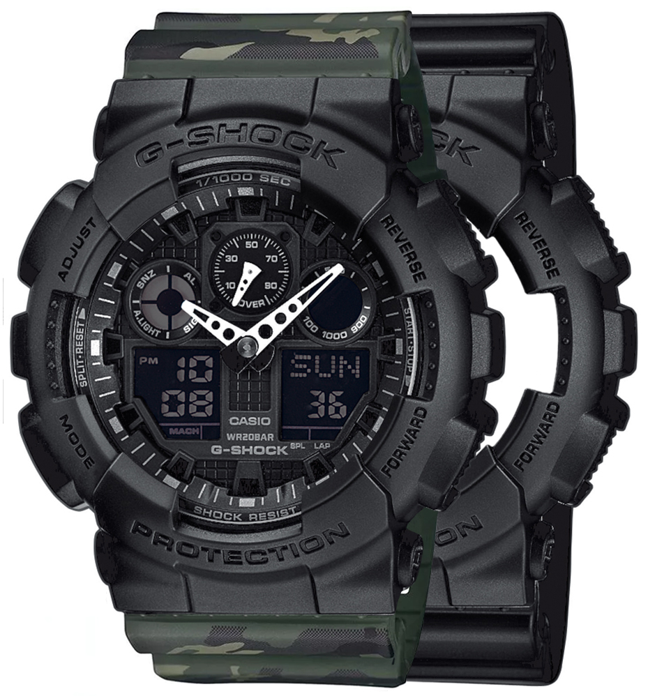  Casio G-SHOCK SET GA-100-1A1ER + BEZEL 10358741 + PASEK 10561429 
