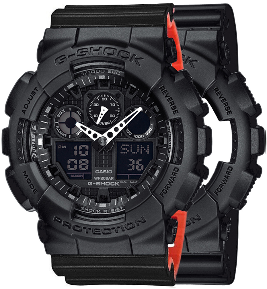 Casio SET GA-100-1A1ER + BEZEL 10358741 + PASEK 10577142