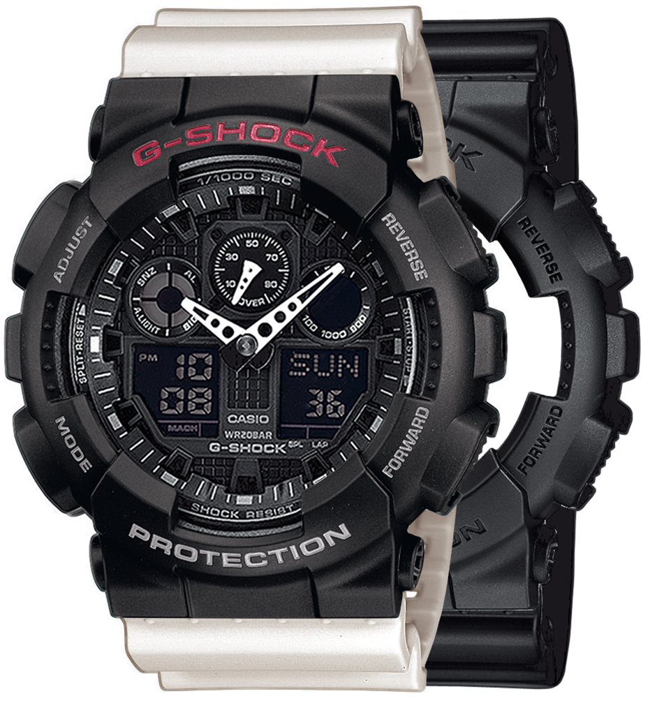  Casio G-SHOCK SET GA-100-1A1ER + BEZEL 10378531 + PASEK 10395227 