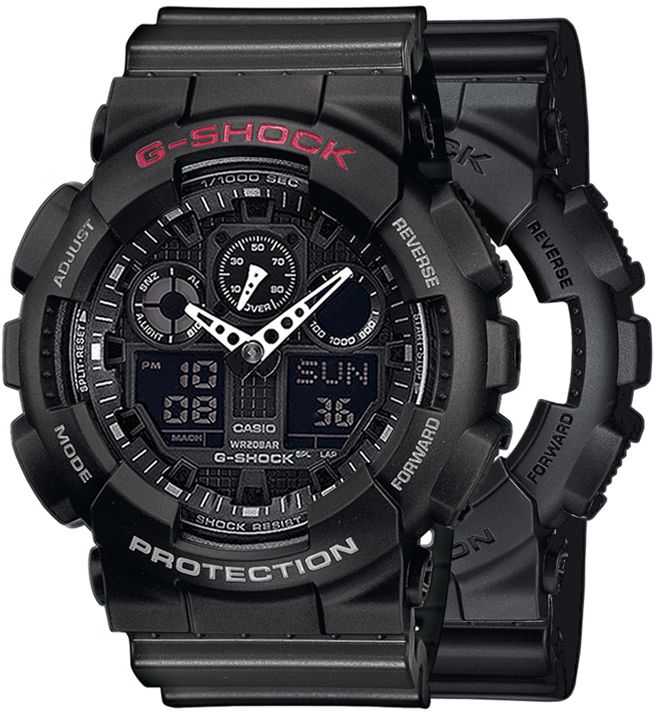 Casio SET GA-100-1A1ER + BEZEL 10378531 + PASEK 10467764
