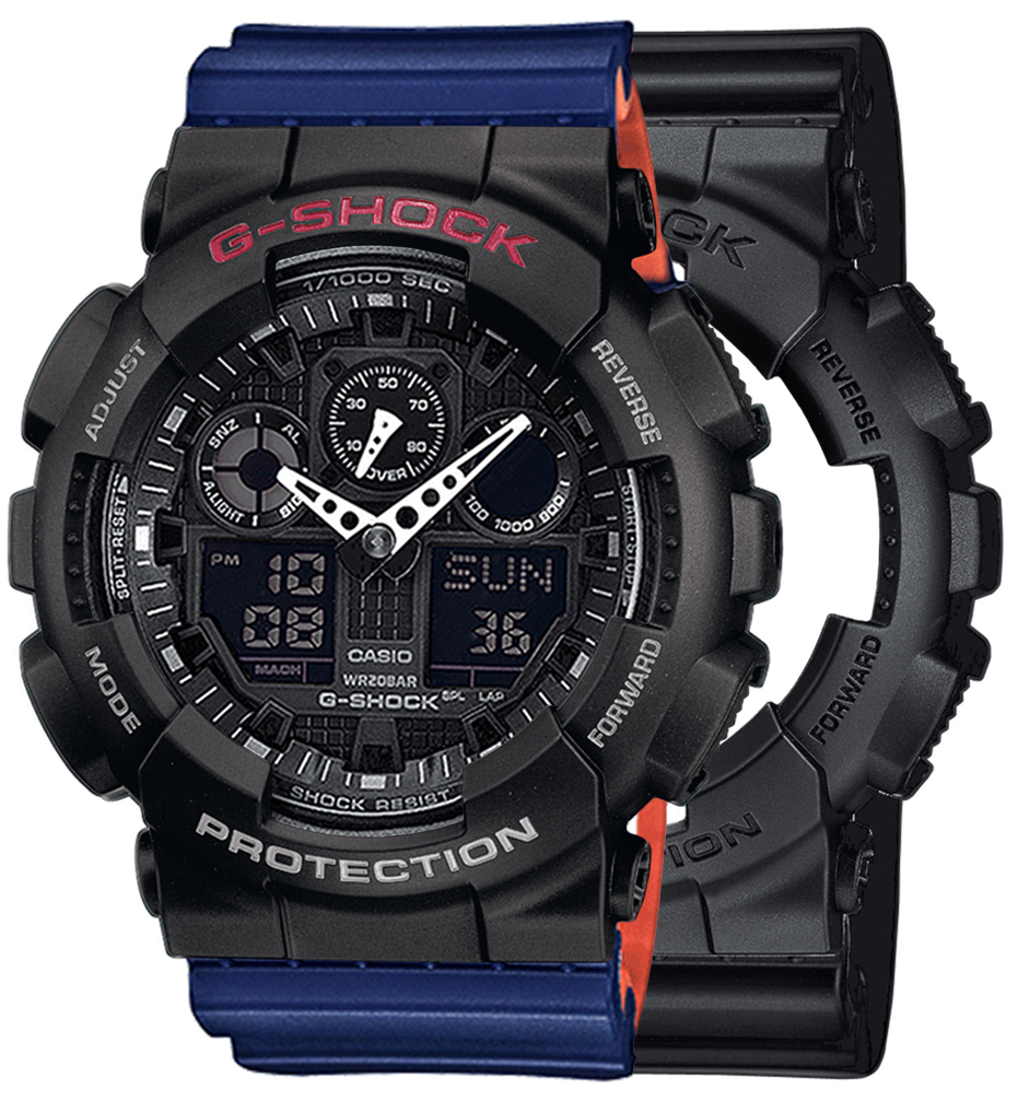  Casio G-SHOCK SET GA-100-1A1ER + BEZEL 10378531 + PASEK 10527467 