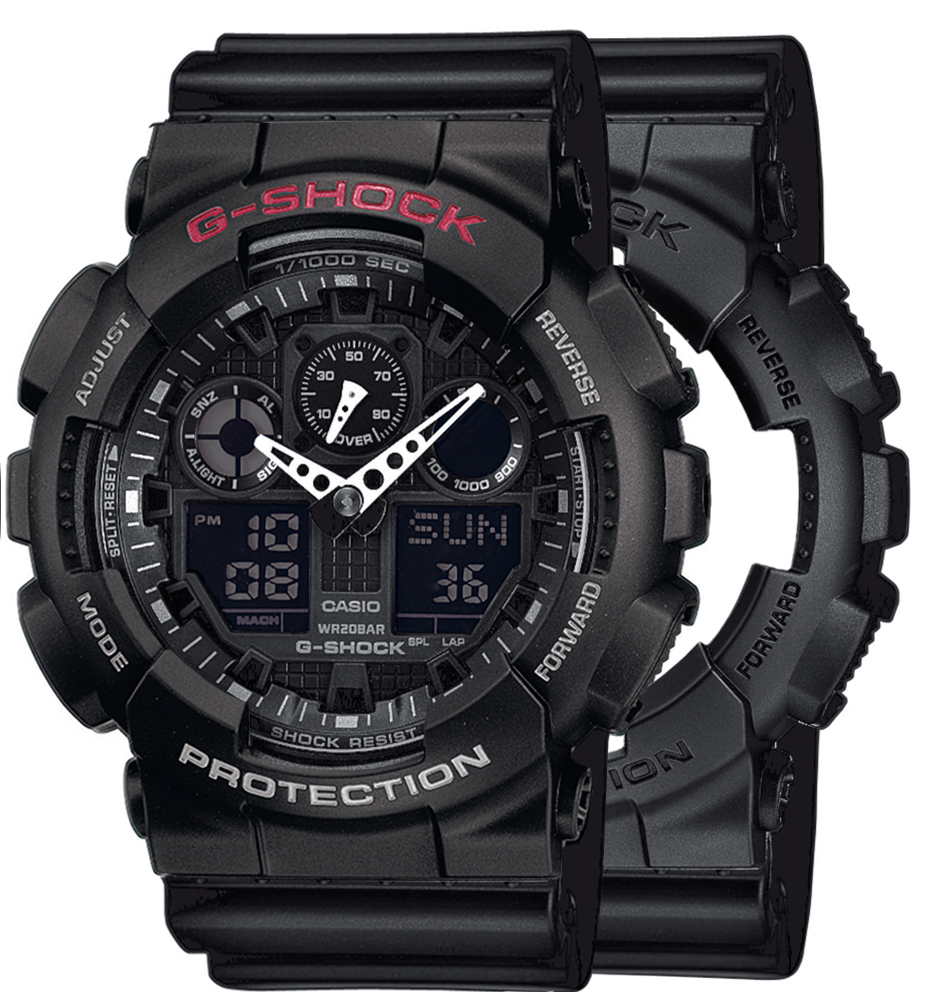 Casio SET GA-100-1A1ER + BEZEL 10378531 + PASEK 10553868