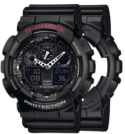 Casio SET GA-100-1A1ER + BEZEL 10378531 + PASEK 10553868