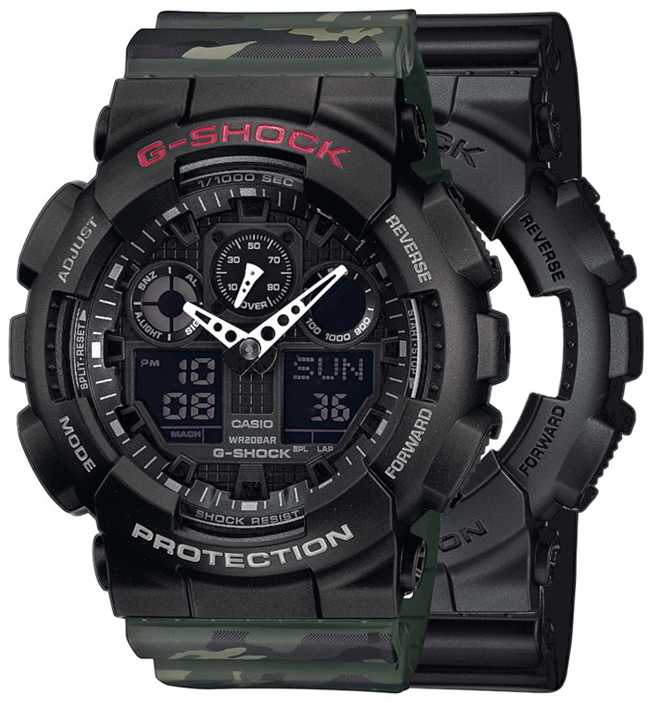 Casio G-SHOCK SET GA-100-1A1ER + BEZEL 10378531 + PASEK 10561429 