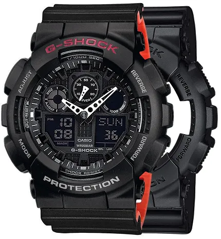 Casio SET GA-100-1A1ER + BEZEL 10378531 + PASEK 10577142 - zdjęcie 1