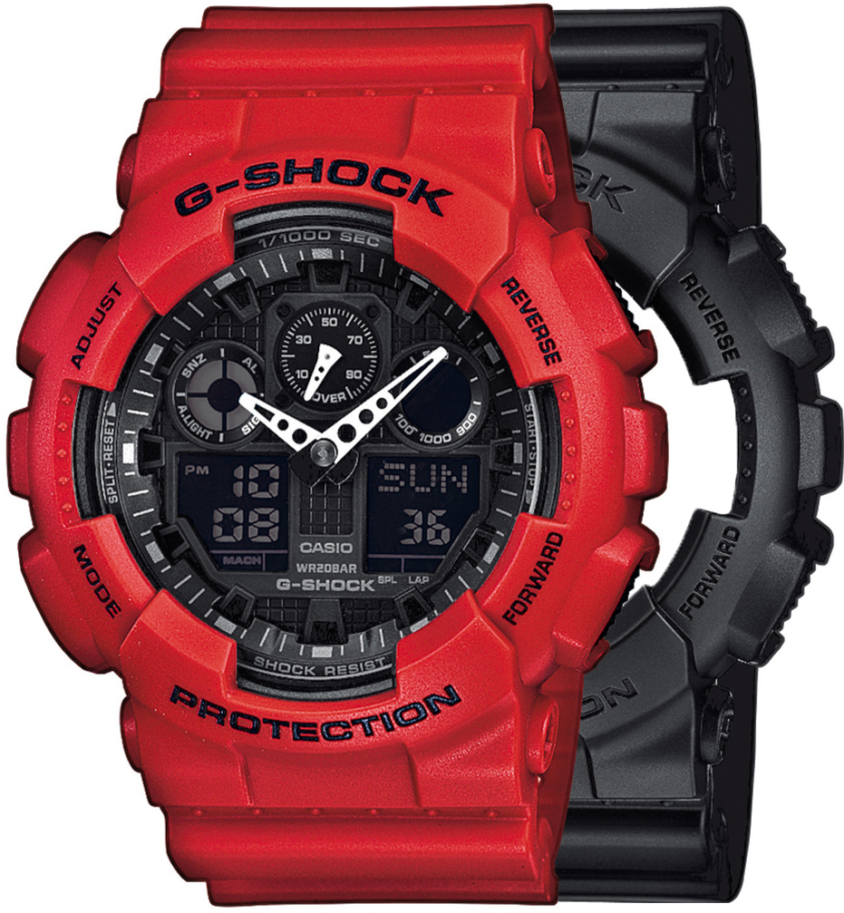  Casio G-SHOCK SET GA-100-1A1ER + BEZEL 10395289 + PASEK 10395226 